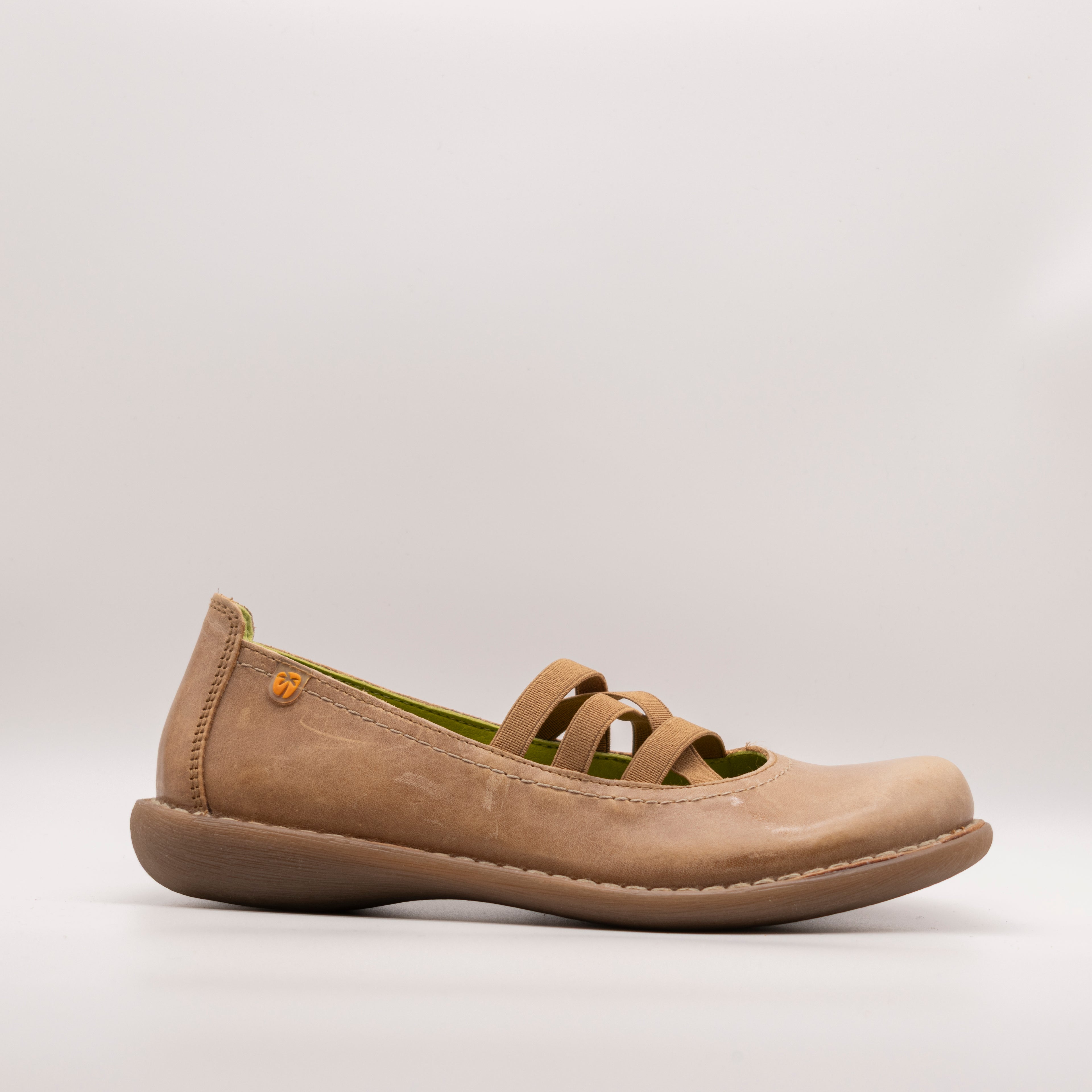 Jungla ballerina con elastici 4751 beige cuero - scarpe di qualità venduta a Milano da Pli-Pla
