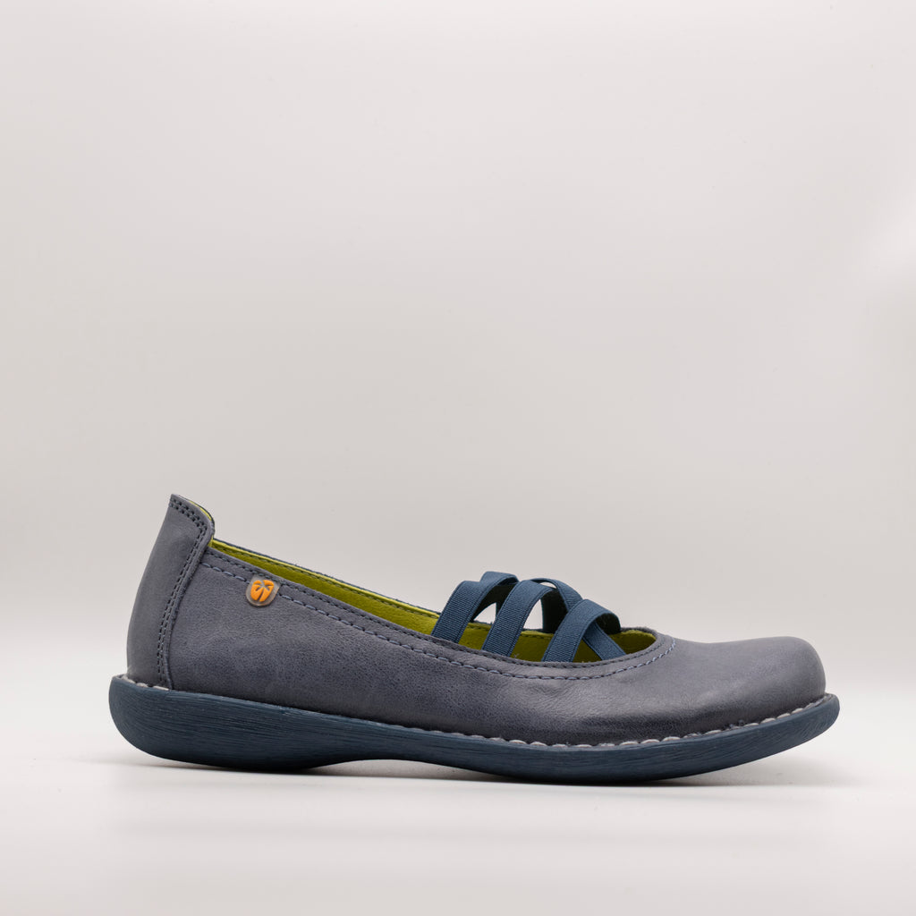 Jungla ballerina con elastici 4751 blu ocean - scarpe di qualità venduta a Milano da Pli-Pla