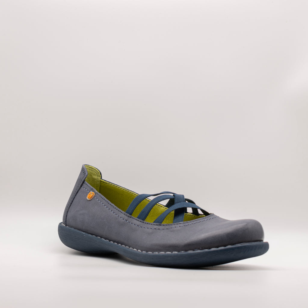 Jungla ballerina con elastici 4751 blu ocean - scarpe di qualità venduta a Milano da Pli-Pla