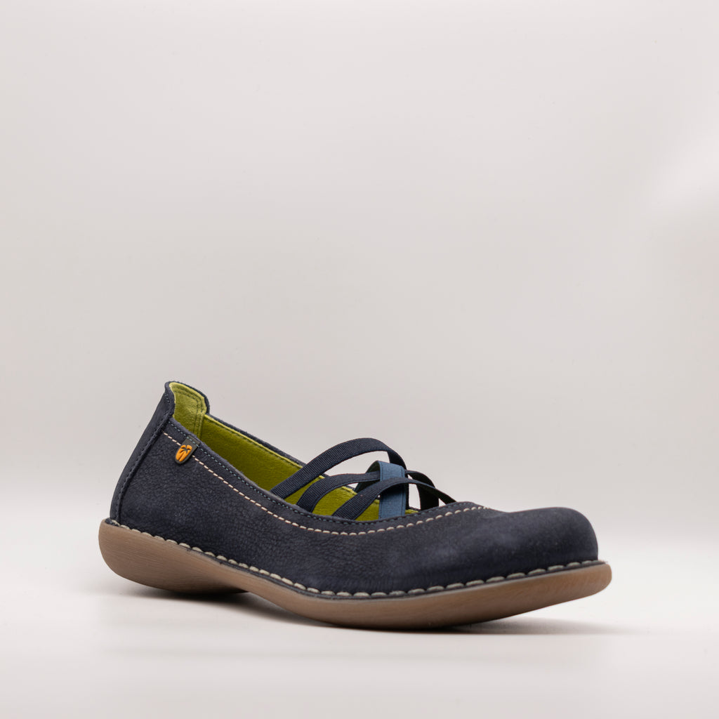 Jungla ballerina con elastici 4751 deep blu - scarpe di qualità venduta a Milano da Pli-Pla