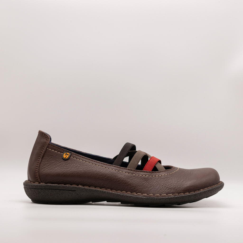 Jungla ballerina con elastici 4751 caffè - scarpe di qualità venduta a Milano da Pli-Pla