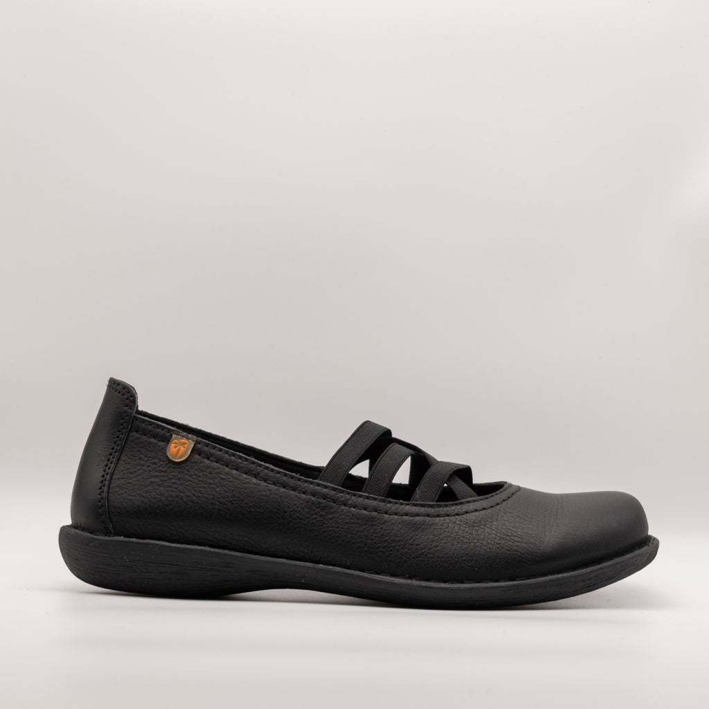 Jungla ballerina con elastici 4751 nero - scarpe di qualità venduta a Milano da Pli-Pla