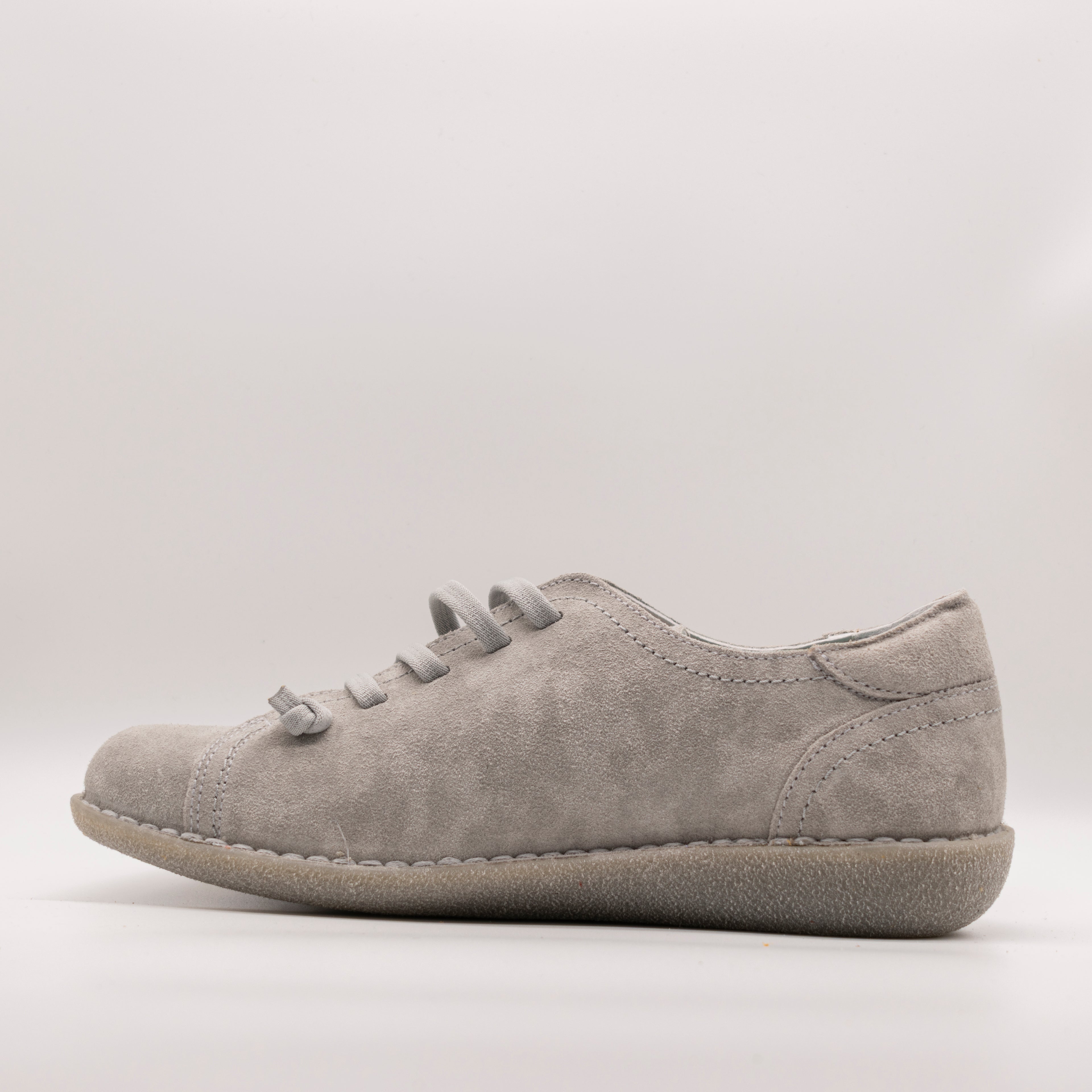 Jungla scarpa in pelle scamosciata con elastici 7277 grigio smog - scarpe di qualità venduta a Milano da Pli-Pla