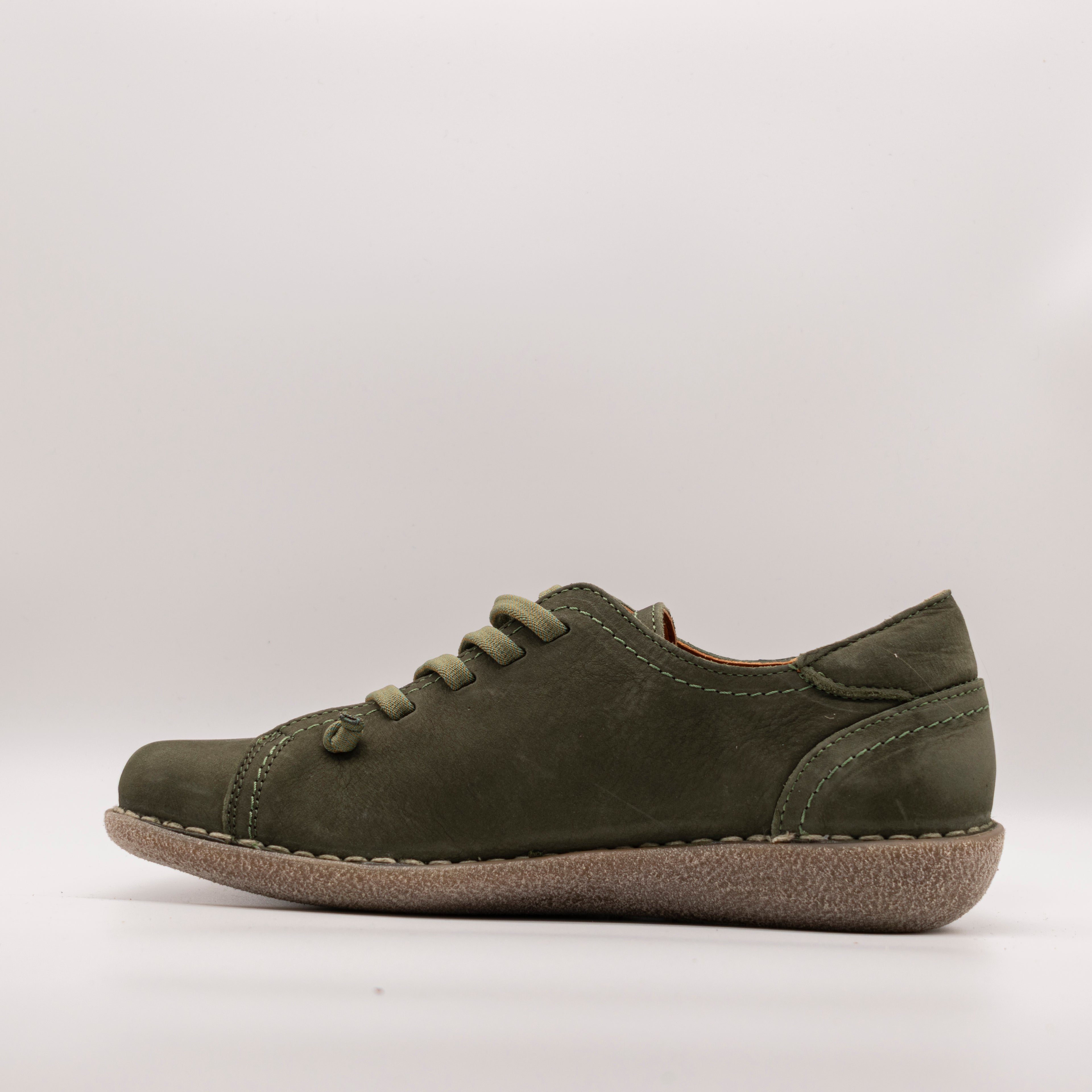 Jungla scarpa in pelle con elastici 7277 verde amazzonico - scarpe di qualità venduta a Milano da Pli-Pla