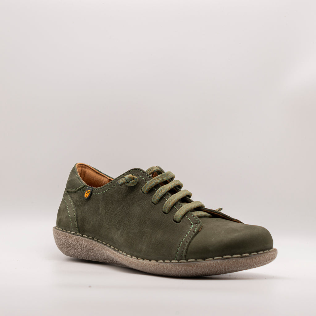 Jungla scarpa in pelle con elastici 7277 verde amazzonico - scarpe di qualità venduta a Milano da Pli-Pla