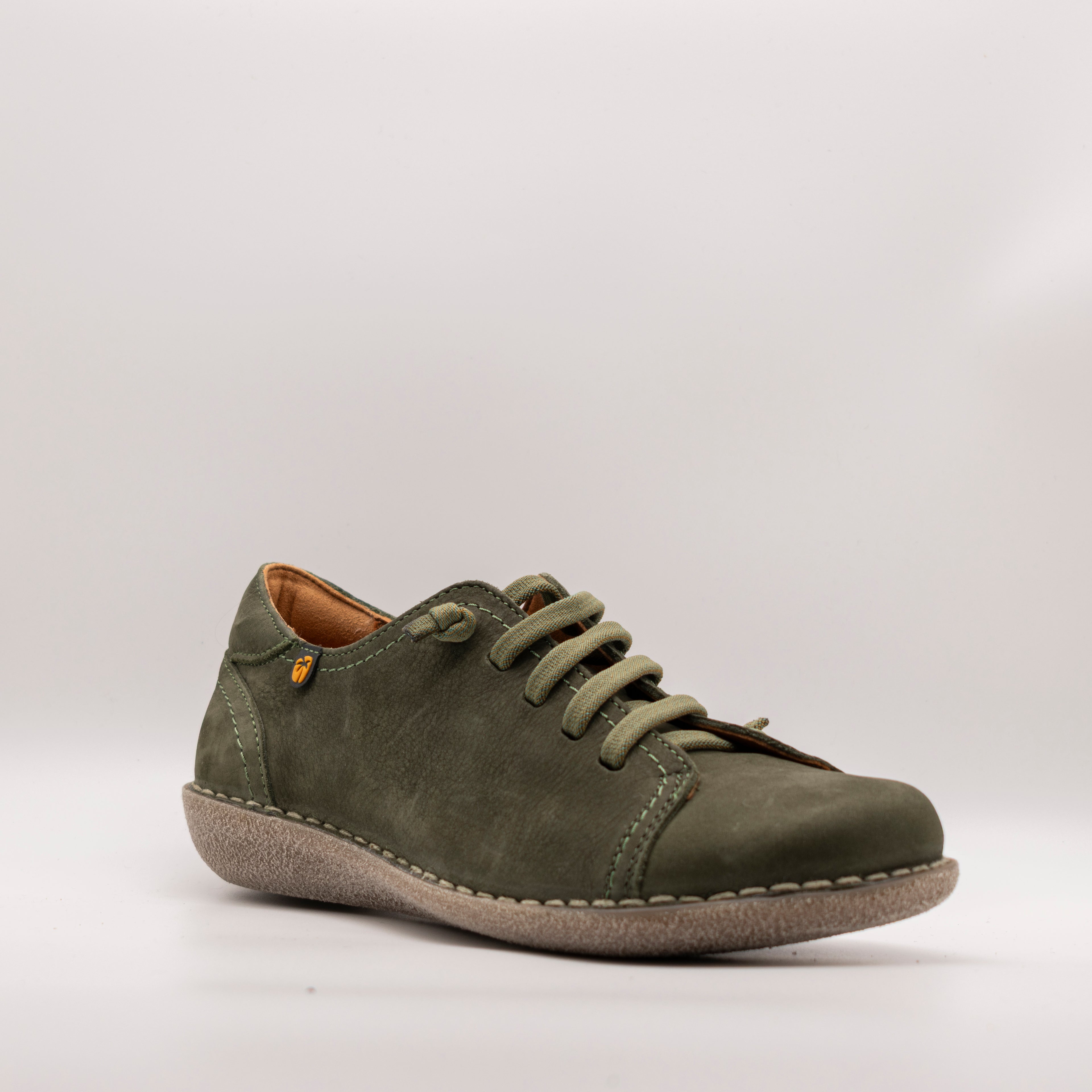 Jungla scarpa in pelle con elastici 7277 verde amazzonico - scarpe di qualità venduta a Milano da Pli-Pla