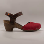 Jungla 7463 – Sandalo donna in pelle nabuk con zeppa comfort rosso Ferrari - scarpe di qualità venduta a Milano da Pli-Pla