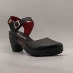Jungla 7465 – Sandalo donna in pelle nabuk con zeppa e fibbia nero - scarpe di qualità venduta a Milano da Pli-Pla