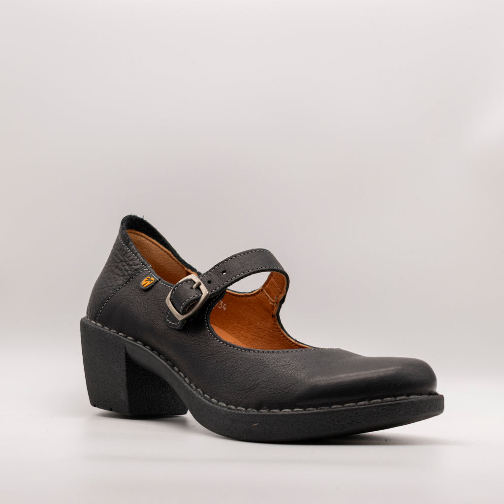 Jungla scarpa in pelle décolleté con cinturino 7534 nero - scarpe di qualità venduta a Milano da Pli-Pla