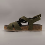 Jungla 7997 – sandalo in nabuk con plantare anatomico e comfort leggero - verde Prado - scarpe di qualità venduta a Milano da Pli-Pla