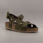 Jungla 7997 – sandalo in nabuk con plantare anatomico e comfort leggero - verde Prado - scarpe di qualità venduta a Milano da Pli-Pla