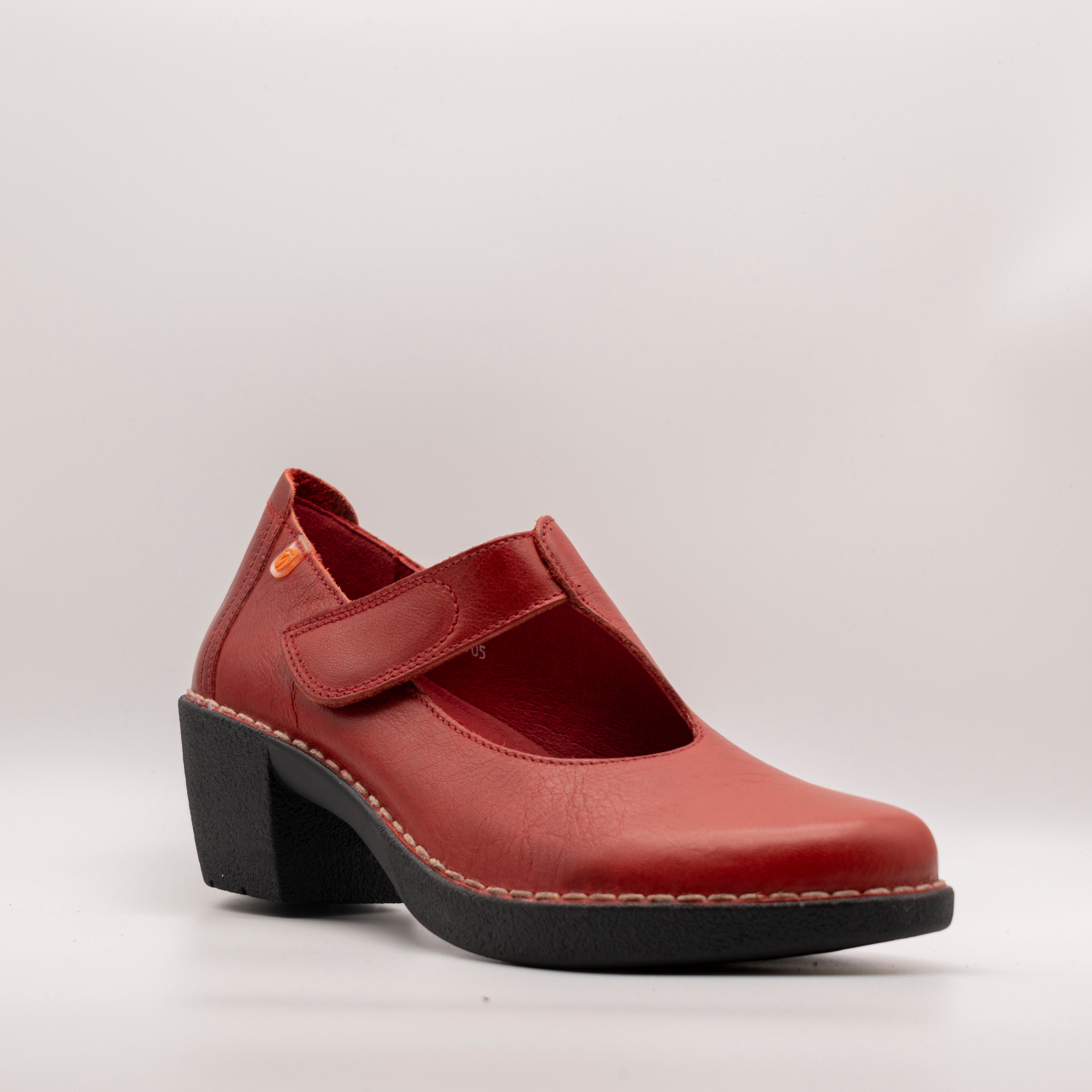 Jungla scarpa in pelle con velcro 8305 rossa - scarpe di qualità venduta a Milano da Pli-Pla