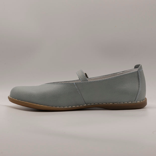 Jungla 8460 – Ballerina Mary Jane donna in pelle con cinturino azzurro - scarpe di qualità venduta a Milano da Pli-Pla