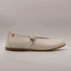 Jungla 8460 – Ballerina Mary Jane donna in pelle con cinturino bianco - scarpe di qualità venduta a Milano da Pli-Pla