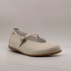 Jungla 8460 – Ballerina Mary Jane donna in pelle con cinturino bianco - scarpe di qualità venduta a Milano da Pli-Pla