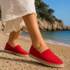 La Maison de l’Espadrille – espadrillas originali cucite a mano - rosso - scarpe di qualità venduta a Milano da Pli-Pla