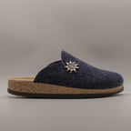 Le Tirolesi 352 Canazei – Pantofole in lana cotta Made in Italy - blu notte - scarpe di qualità venduta a Milano da Pli-Pla
