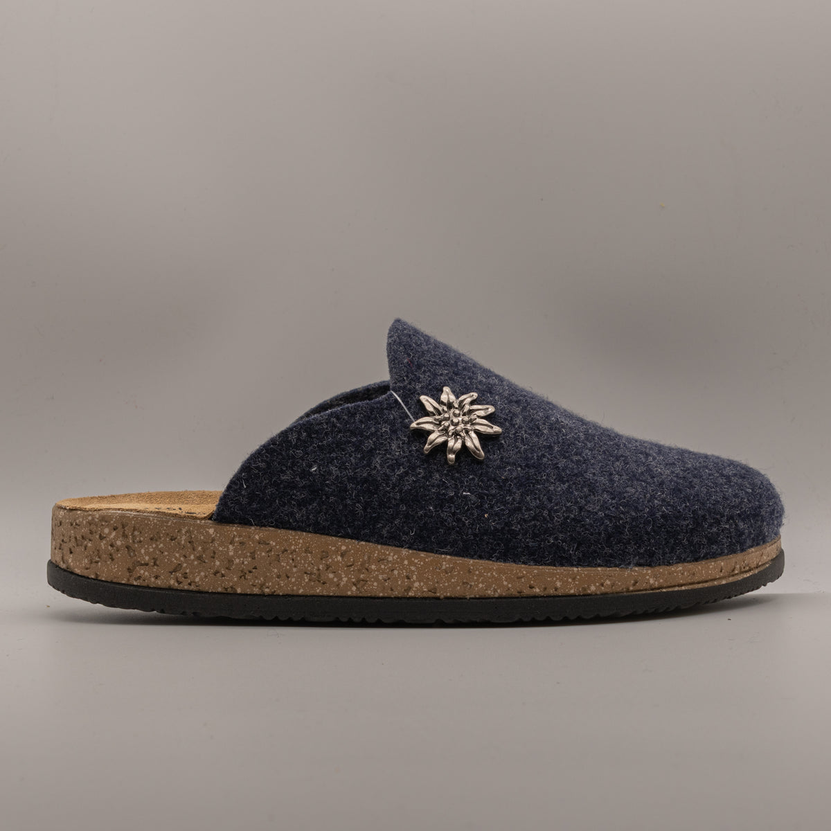 Le Tirolesi 352 Canazei – Pantofole in lana cotta Made in Italy - blu notte - scarpe di qualità venduta a Milano da Pli-Pla