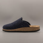 Le Tirolesi 352 Canazei – Pantofole in lana cotta Made in Italy - blu notte - scarpe di qualità venduta a Milano da Pli-Pla
