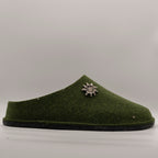 Le Tirolesi Pantofole Tirolesi in Lana Cotta uomo 100 verde muschio - scarpe di qualità venduta a Milano da Pli-Pla