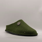 Le Tirolesi Pantofole Tirolesi in Lana Cotta uomo 100 verde muschio - scarpe di qualità venduta a Milano da Pli-Pla