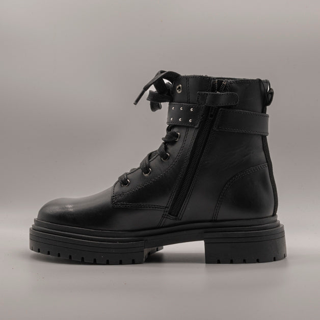 Lumberjack Glittex – Stivaletti in pelle con zip e borchie nero - scarpe di qualità venduta a Milano da Pli-Pla