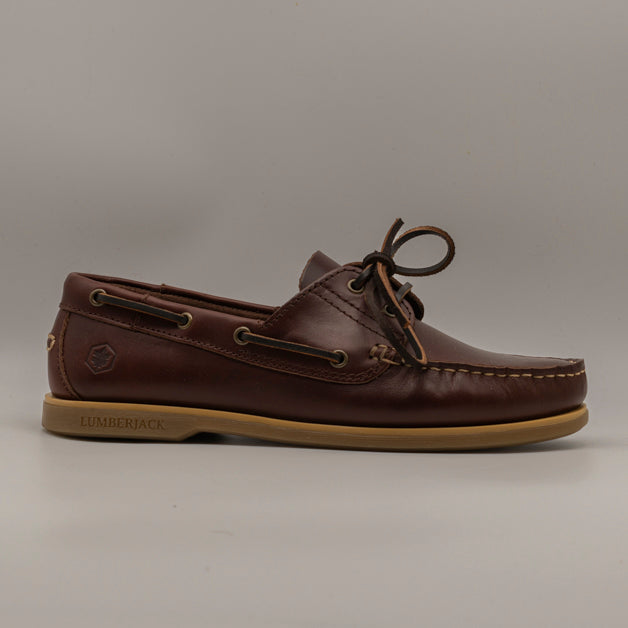 Lumberjack mocassini da barca con lacci NAVIGATOR Brunello - scarpe di qualità venduta a Milano da Pli-Pla