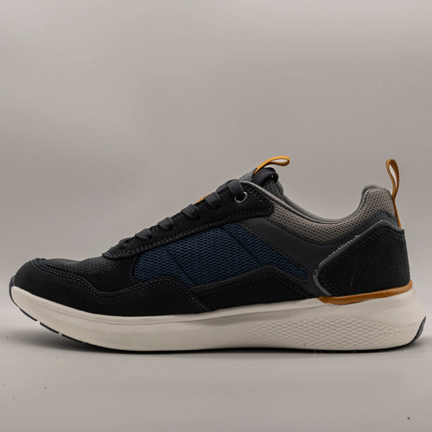 Lumberjack NEIL sneaker da uomo con inserti in pelle blu/grigio - scarpe di qualità venduta a Milano da Pli-Pla