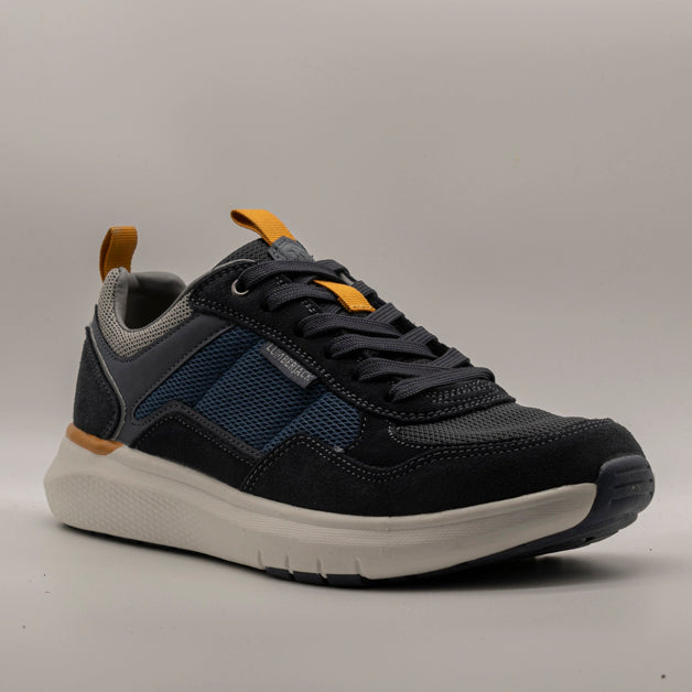 Lumberjack NEIL sneaker da uomo con inserti in pelle blu/grigio - scarpe di qualità venduta a Milano da Pli-Pla