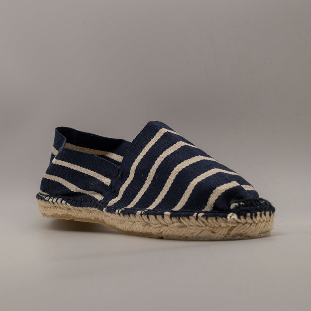 La Maison de l’Espadrille – espadrillas originali cucite a mano - righe blu-bianco - scarpe di qualità venduta a Milano da Pli-Pla