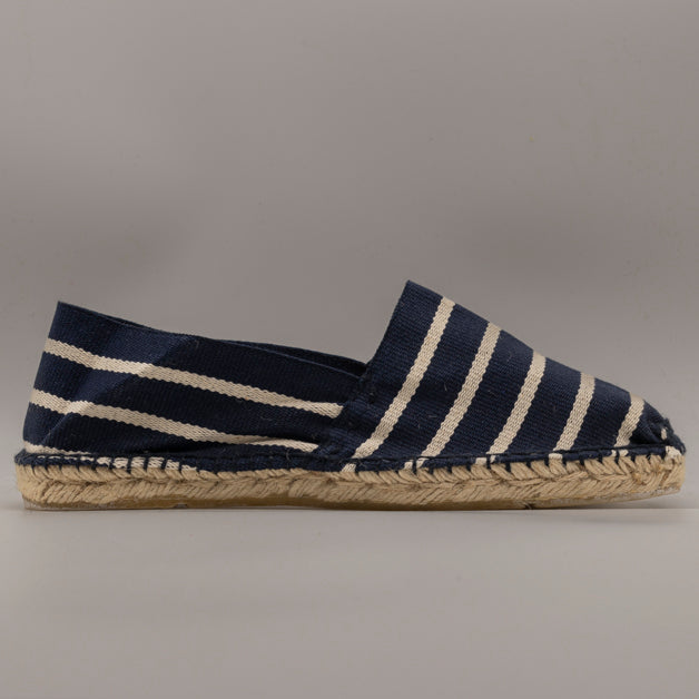 La Maison de l’Espadrille – espadrillas originali cucite a mano - righe blu-bianco - scarpe di qualità venduta a Milano da Pli-Pla