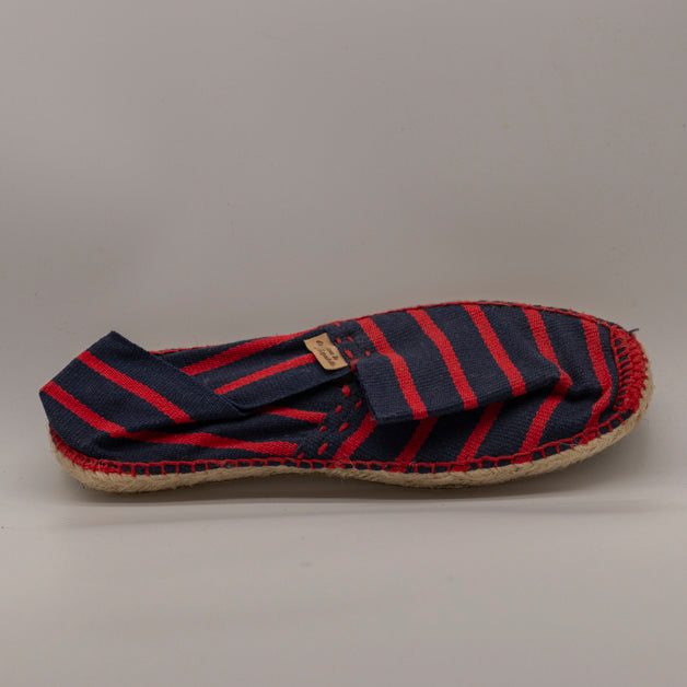 La Maison de l’Espadrille – espadrillas originali cucite a mano - righe blu-rosso - scarpe di qualità venduta a Milano da Pli-Pla
