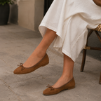 Moska Loska Pli-Pla - Ballerine Made in Italy in Pelle Camoscio Cuoio - scarpe di qualità venduta a Milano da Pli-Pla