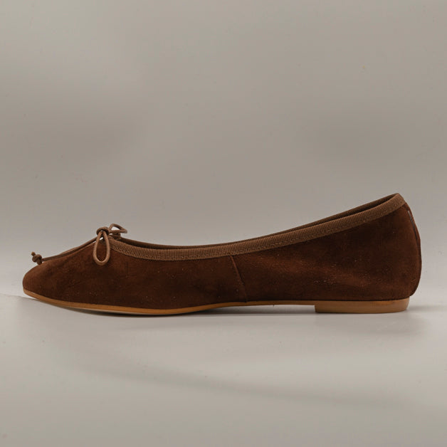 Moska Loska Pli-Pla - Ballerine Made in Italy in Pelle Camoscio Cioccolato - scarpe di qualità venduta a Milano da Pli-Pla