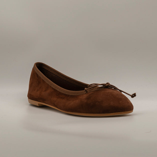Moska Loska Pli-Pla - Ballerine Made in Italy in Pelle Camoscio Cioccolato - scarpe di qualità venduta a Milano da Pli-Pla