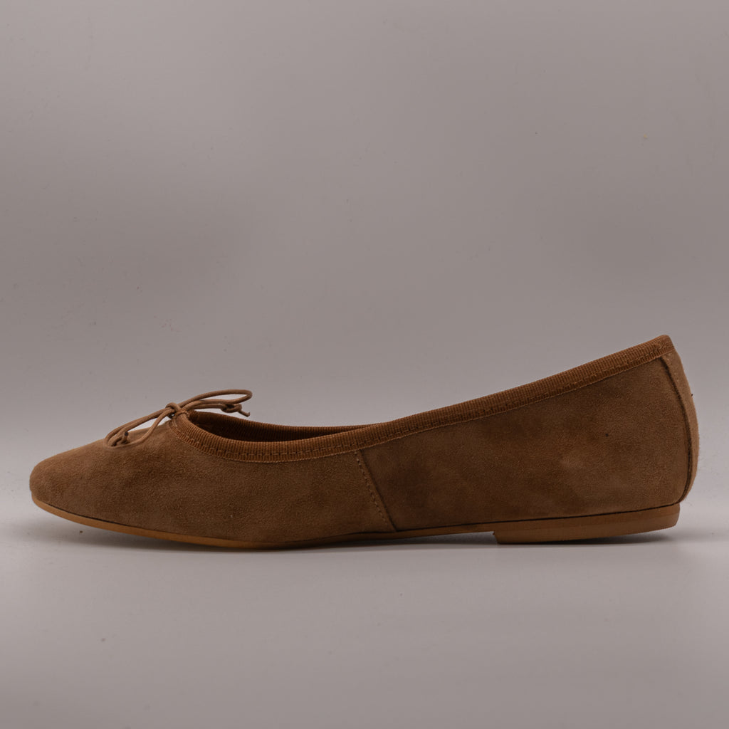 Moska Loska Pli-Pla - Ballerine Made in Italy in Pelle Camoscio Marrone Sella - scarpe di qualità venduta a Milano da Pli-Pla