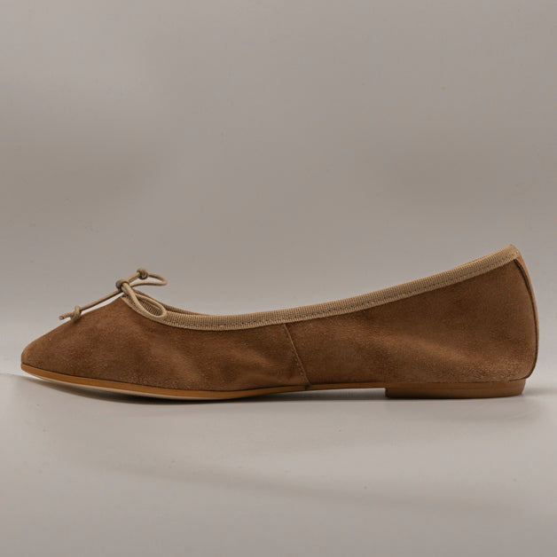 Moska Loska Pli-Pla - Ballerine Made in Italy in Pelle Camoscio Tabacco - scarpe di qualità venduta a Milano da Pli-Pla