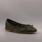 Moska Loska Pli-Pla - Ballerine Made in Italy in Pelle Camoscio Verde Selvatico - scarpe di qualità venduta a Milano da Pli-Pla
