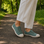 Natural World Old Lavanda 102E – slip-on in cotone organico comode e traspiranti - verde albahacha - scarpe di qualità venduta a Milano da Pli-Pla
