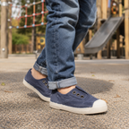Natural World Old Grape 470E – sneaker bambino in cotone organico leggere e traspiranti - blu mar - scarpe di qualità venduta a Milano da Pli-Pla