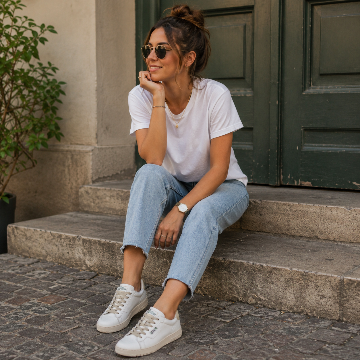 Natural World 8703 – sneaker vegane in ecopelle con plantare estraibile - bianco - scarpe di qualità venduta a Milano da Pli-Pla