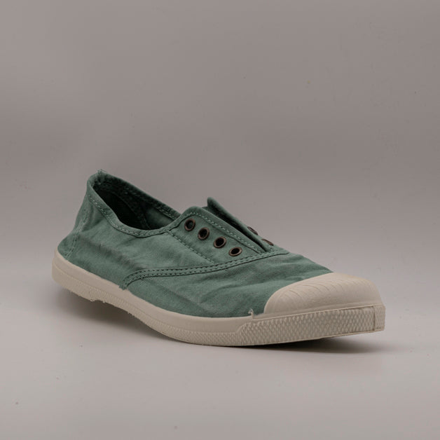 Natural World Old Lavanda 102E – slip-on in cotone organico comode e traspiranti - verde albahacha - scarpe di qualità venduta a Milano da Pli-Pla