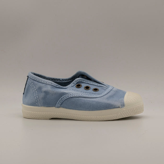 Natural World Old Grape 470E – sneaker bambino in cotone organico leggere e traspiranti - azzurro - scarpe di qualità venduta a Milano da Pli-Pla