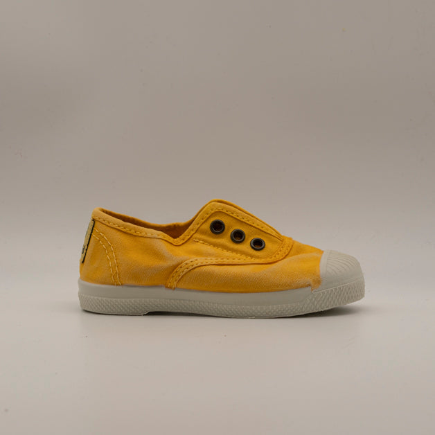 Natural World Old Grape 470E – sneaker bambino in cotone organico leggere e traspiranti - giallo golden - scarpe di qualità venduta a Milano da Pli-Pla