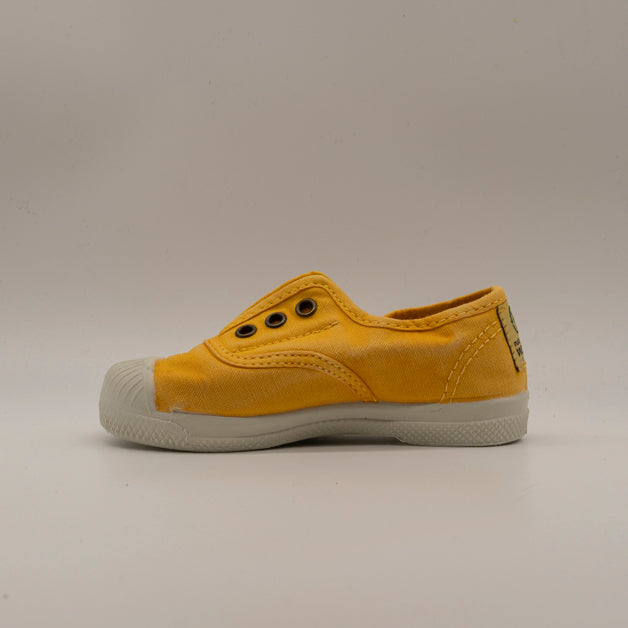 Natural World Old Grape 470E – sneaker bambino in cotone organico leggere e traspiranti - giallo golden - scarpe di qualità venduta a Milano da Pli-Pla