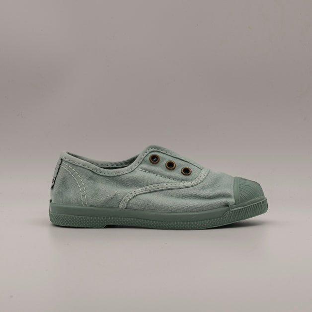 Natural World Old Grape 470E – sneaker bambino in cotone organico leggere e traspiranti - verde aqua - scarpe di qualità venduta a Milano da Pli-Pla