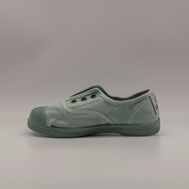 Natural World Old Grape 470E – sneaker bambino in cotone organico leggere e traspiranti - verde aqua - scarpe di qualità venduta a Milano da Pli-Pla