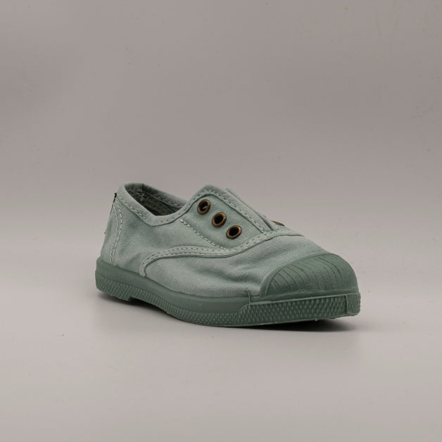 Natural World Old Grape 470E – sneaker bambino in cotone organico leggere e traspiranti - verde aqua - scarpe di qualità venduta a Milano da Pli-Pla