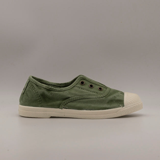 Natural World Old Grape 470E – sneaker bambino in cotone organico leggere e traspiranti - verde oliva - scarpe di qualità venduta a Milano da Pli-Pla