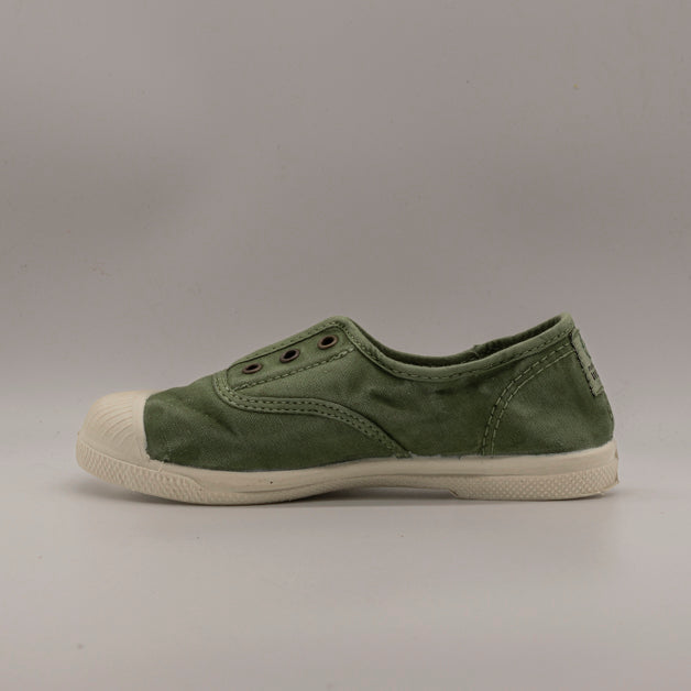 Natural World Old Grape 470E – sneaker bambino in cotone organico leggere e traspiranti - verde oliva - scarpe di qualità venduta a Milano da Pli-Pla